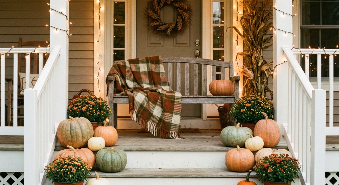 15 Cozy Fall Porch Decor Ideas for Thanksgiving