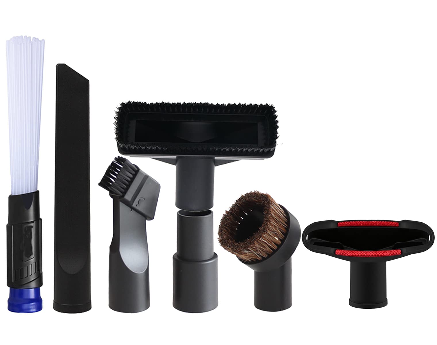 A real photo of a person using a vacuum brush attachment on low suction to dust a beige Roman shade while supporting the fabric with their other hand