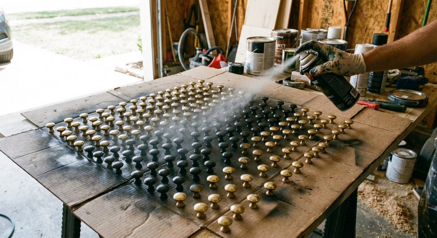 Spray Paint Brass Hardware Like It Came From a Showroom