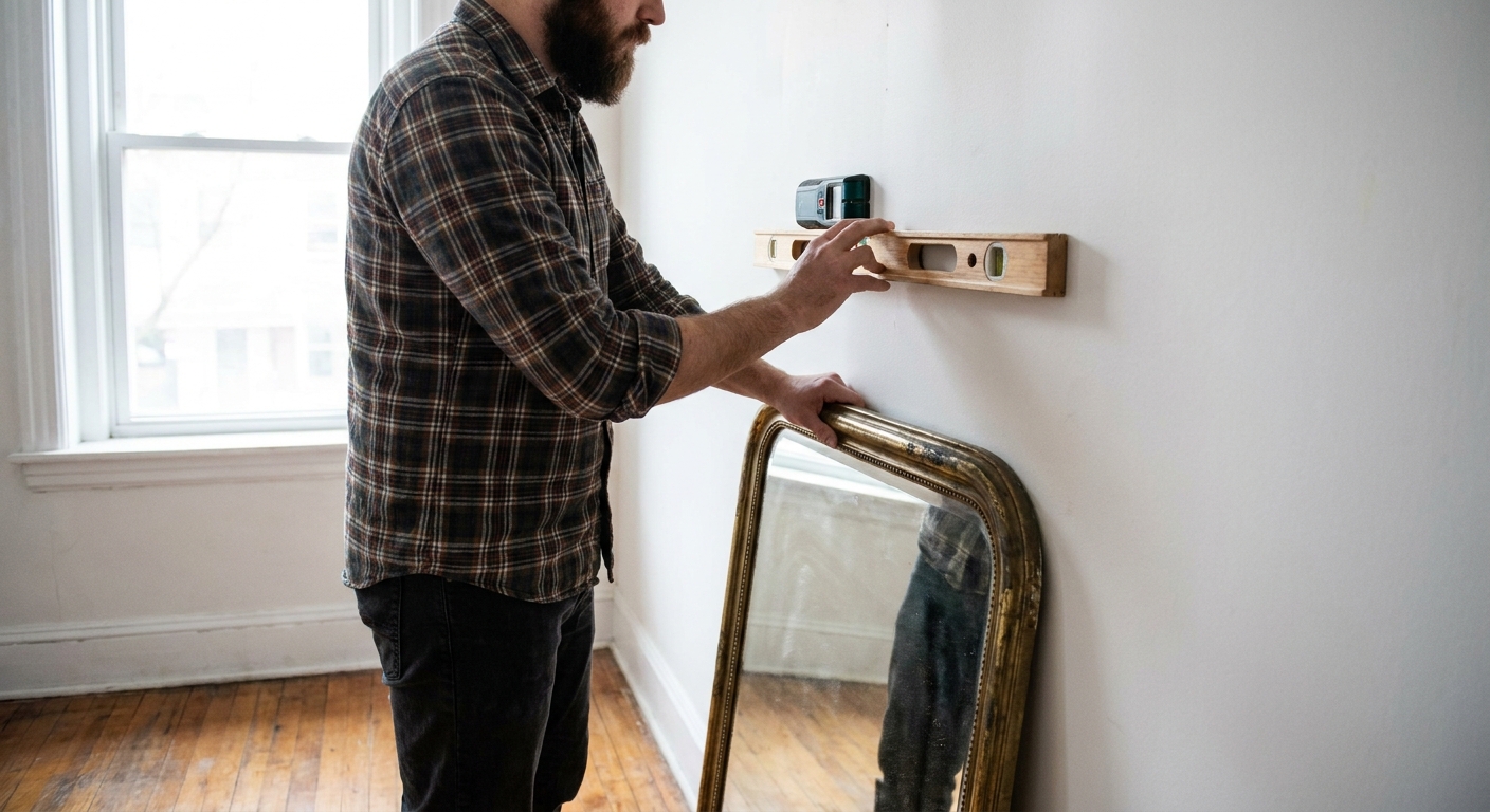 Hang Heavy Mirrors in a Rental Without Damage