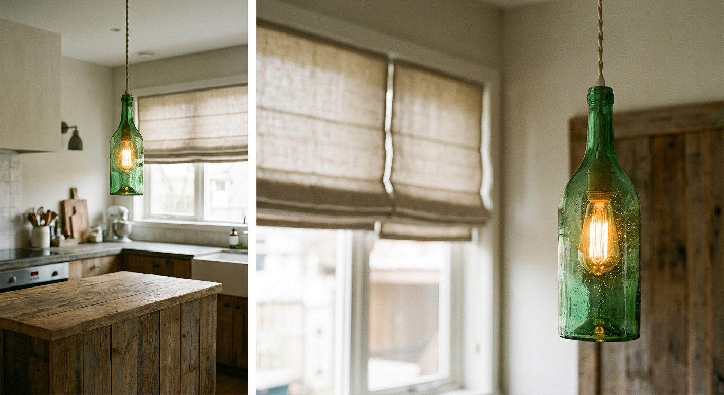 Vintage Bottle Pendant Lights