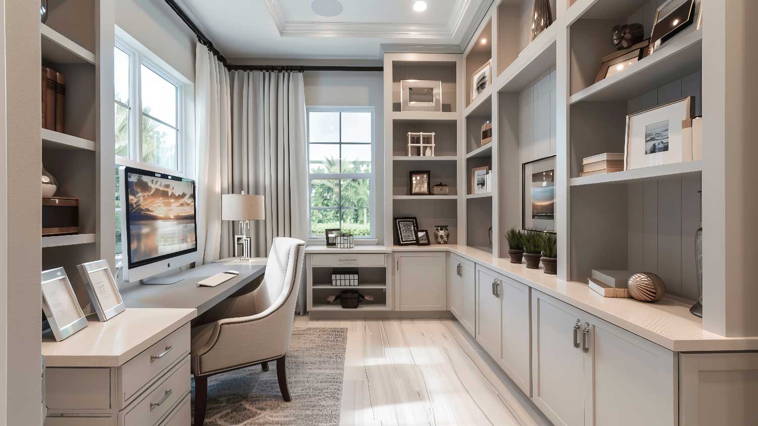 A wooden platform base frame made from 2x4s on a floor, shimmed and leveled, with a sheet of plywood nearby ready to be installed