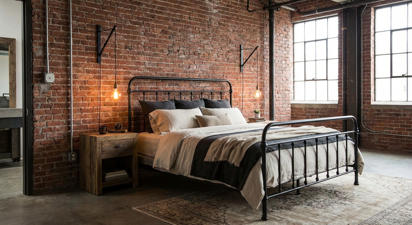 10 Industrial Bedroom Elements (And How to Soften Them)